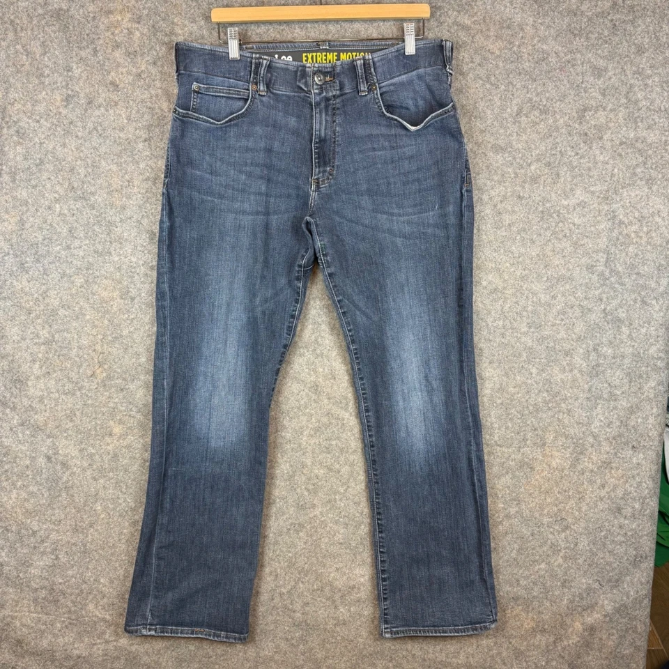 Lee Extreme Motion Jeans Mens 36x30 Blue Bootcut Stretch Performance Denim - Image 1 of 4