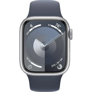 Apple Watch Series 9 45 mm Silver Storm Blue M/L GPS (NEW)(SEALED) M2980 - Picture 1 of 13