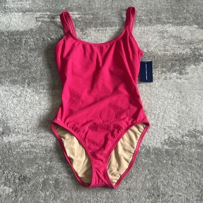 Ralph Lauren Traje de Baño Deportivo Para Mujer 12 Una Pieza Baño Rosa Caliente De Colección EE. UU. Nuevo Foto 1 de 4