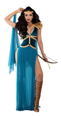 Women's Maiden of the Throne Costume Fantasy Queen Cosplay Dress Halloween - Image 1 of 3