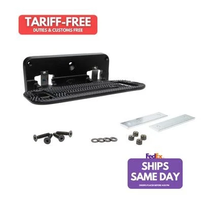 Carr 194001, One Black Aluminum Hd Mega Step Flat Mount No Light Black Powder  - Image 1 of 4