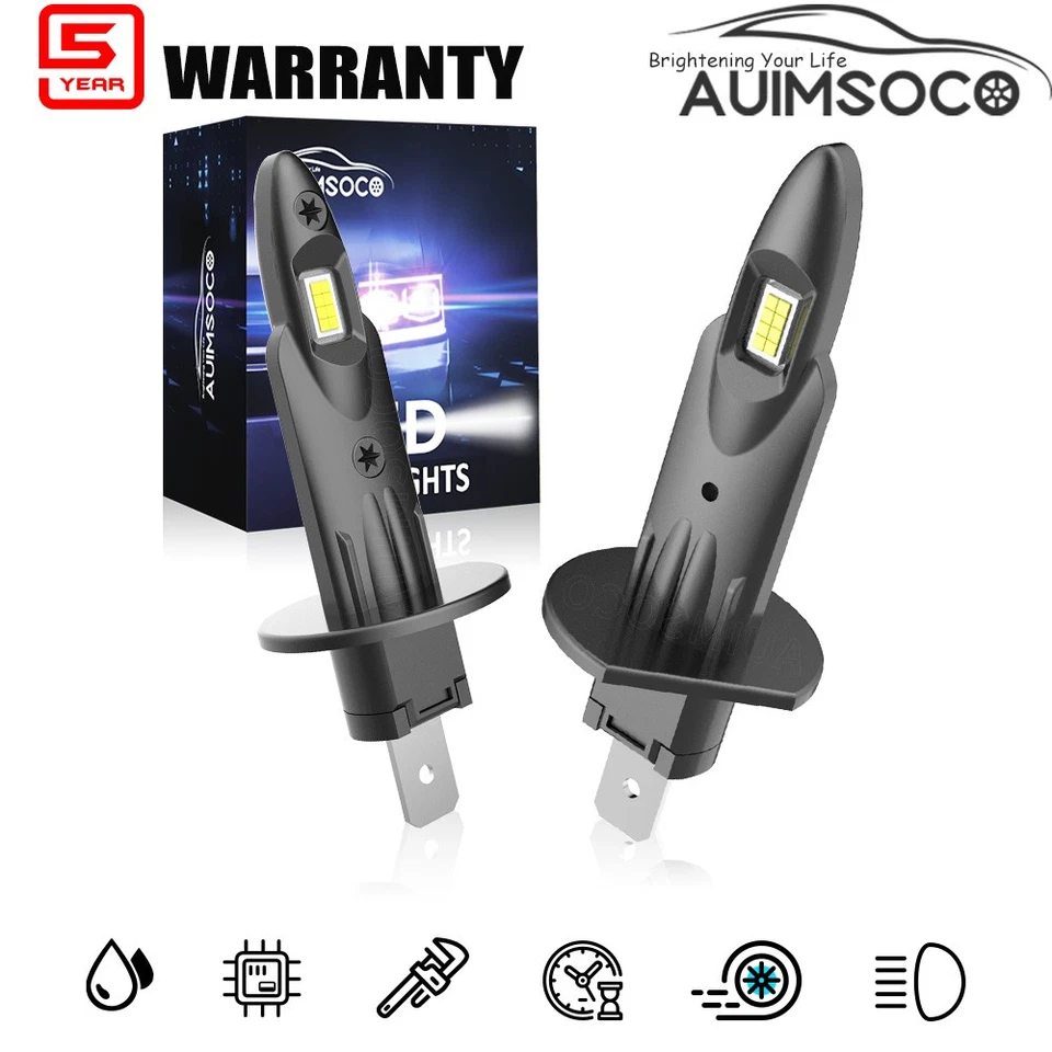 H1 LED Headlight Bulbs High Beam Light 6500K White For Hyundai XG300 2001 - Изображение 1 из 4