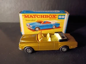 Matchbox SF Rolls Royce Silver Shadow Coupe Gold 1969  Rare Orig F2 Box - Picture 1 of 17