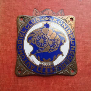 1940s Brass Dutch Car Club Radiator Medallion, Collectible Automobile Medallion - Picture 1 of 7