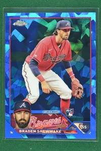 2023 Topps Chrome Update Sapphire Braden Shewmake RC Atlanta Braves #USCS206 - Picture 1 of 2