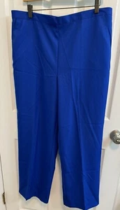 Pantalones Alfred Dunner 16 azules tirar de frente plano bolsillos elásticos en la cintura usados - Imagen 1 de 8