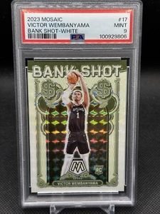 Victor Wembanyama 2023 Panini Mosaic #17 Bank Shot White /25 Rookie PSA 9 Mint - Picture 1 of 3
