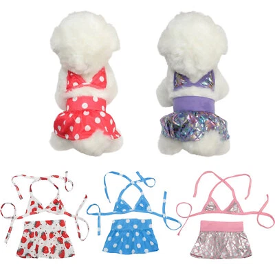 Traje de baño para perros mascotas verano playa cachorro bikini conjunto informal traje de baño transpirable Foto 1 de 2