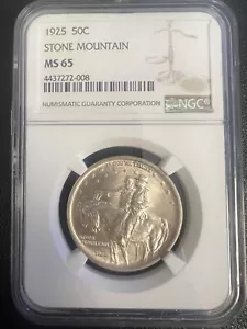 1925 Stone Mountain Half Dollar - NGC 65 - Picture 1 of 2