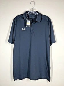Under Armour Men's UA Tech Performance Golf Polo T-Shirt Loose-Fit Gray MD NWT - Picture 1 of 12