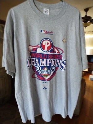 Philadelphia Phillies 2008 World Series Champions Locker Room T-Shirt Men's  2XL - Image 1 of 4