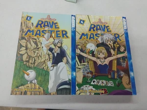Lot 2 of Rave Master Manga Volumes #1, #4 Hiro Mashima TOKYOPOP - Picture 1 of 2