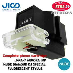 JICO J44A 7 AURORA IMPROVED SHURE M44-7 CELLULE PHONO NUDE DIAMOND FLUO STYLUS - Imagen 1 de 4