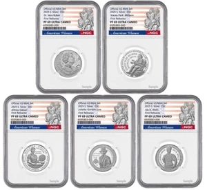 Presale 2025 S Silver Quarters Set 25C NGC PF69 Ultra Cameo First Releases - Picture 1 of 1