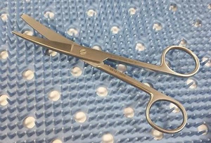 Tijeras romas afiladas 5,5" curvas ALEMANAS ACERO INOXIDABLE CE disección quirúrgica - Imagen 1 de 1