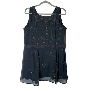 NEW Modcloth Stars Dress Womens Size 2X Black - Picture 1 of 10