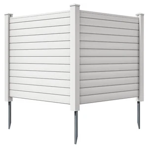 50'x50' Weatherproof Outdoor Resin Privacy Fence Screen Deck Patio Garden White - Picture 1 of 12