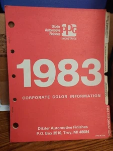 1983 PPG Corporate Color Information AMC Ford Chrysler GM VW  Paint Chips Book - Imagen 1 de 5