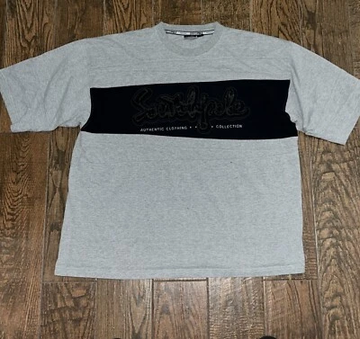 Mens VTG South Pole Grey/Black Short Sleeve Crew T Shirt Size. 2XL - Image 1 of 2