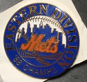 1988 NY METS EASTERN DIVISION '88 CHAMPS lapel pin Clean VF in plastic holder. - Picture 1 of 4