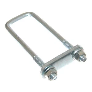 2x U-Bügel M10 & Gegenplatte Gewindebügel 43mm breit Bügelschelle Dachträger Neu - Bild 1 von 7
