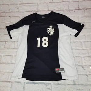 Nike Athletic Dri-fit Shirt Kids Soccer Jersey Black & White Size large 12 / 14 - Picture 1 of 9