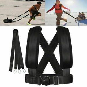 Fitness Shoulder Harness Pull Sled Drag Gym Speed Weight Training Workout Strap