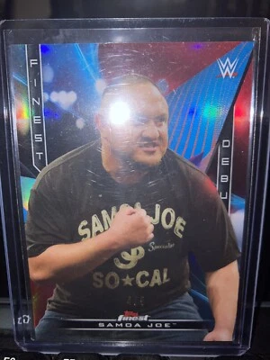 2020 WWE Topps Finest Debut Samoa Joe SSP Refractor /5 NXT AEW - Image 1 of 3