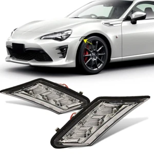 Fit 2013-2019 Toyota GT86 BRZ FR-S Smoky Lens Side Marker Light Bumper Side Lamp - Picture 1 of 6