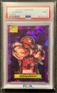 Juggernaut 🔥 2024 Topps Chrome Sapphire Marvel Purple /15 PSA 9 POP 1 - 0 ⬆️ SP - Picture 1 of 4