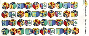 Suzy's Zoo "Baby Blocks" Scrapbook Border Sticker #90022 1 SHEET - Picture 1 of 1