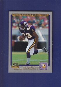Michael Bennett RC 2001 Topps Rookie NFL Football #384 (NM) Minnesota Vikings