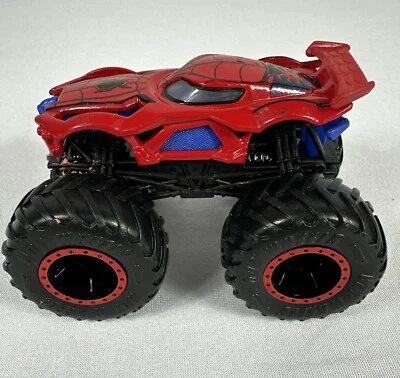 罕见 Hot Wheels Monster Spider-Man 1: 64 压铸 Monster Jam 卡车蜘蛛侠   — 第 1/4 张图片