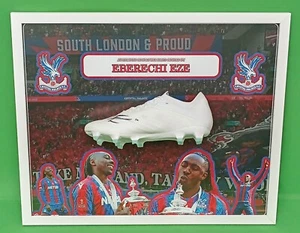 Eberechi Eze Crystal Palace FA Cup Winner Signed and Framed Boot AFTAL - Picture 1 of 2