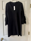Ann Taylor Knit Black Bell Sleeve Dress Size Small Nwt