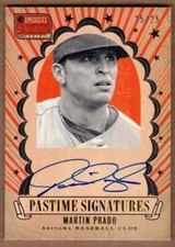 2013 PANINI AMERICA'S PASTIME PASTIME SIGNATURES GOLD MARTIN PRADO #25/25