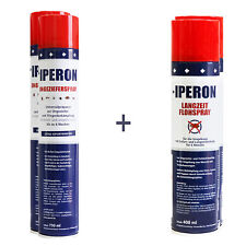 IPERON® Set mit 3 x 750 ml Ungezieferspray und 3 x 400 ml Langzeit Flohspray
