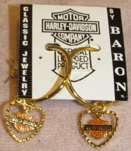 Vintage Pair of Harley-Davidson Earrings - Classic Jewelry by Baron #3 - Picture 1 of 1
