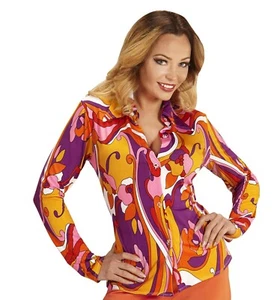Plus Size 60's / 70's Multi Coloured Blouse , XXL size 20 - Picture 1 of 5