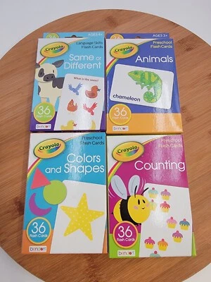 Tarjetas Flash Crayola tarjetas surtidas edades 3 y 4, lote de 4 paquetes Foto 1 de 4