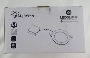 Elighting 4 Inch Ultra-thin Round LED Downlight(Pack Of 4 Lights) Dimmable - Picture 1 of 7