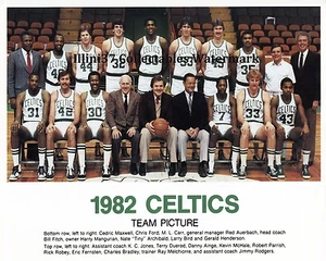 1981-1982 BOSTON CELTICS 8X10 FOTO DE EQUIPO PÁJARO AINGE PARROQUIA MCHALE ARCHIBALD - Imagen 1 de 1