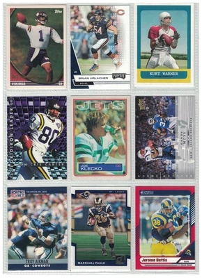 名人堂橄榄球卡套装 - Moon Urlacher Warner Carter Moss Faulk(9 张卡)名人堂3 — 第 1/2 张图片