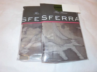 2 Sferra Roseto Abstract Rose Sand Standard Shams $400 - Image 1 of 4