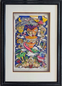 Charles Fazzino JETSONS TAKE LAS VENUS Framed 3-D Hand Signed by Hanna & Barbera - Picture 1 of 12