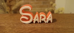SARA PERSONALISIERTES DISNEY NAMENSSCHILD SCHILD INDIVIDUELL TÜRSCHILD SCHRIFT WAND SCHLAFZIMMER ROSA - Bild 1 von 1