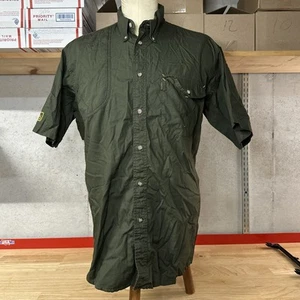 Beretta Short Sleeve Button Up Shooting Shirt Men’s L Large Green - Picture 1 of 6