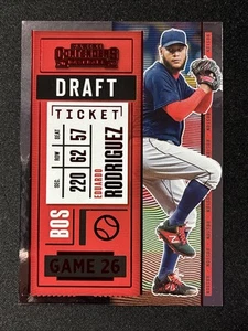 2020 Panini Contenders - Eduardo Rodriguez #81 Draft Ticket Red /99 - Picture 1 of 2