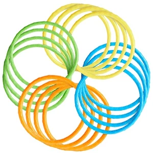 Paquete de 12 anillos multicolores de buceo para piscina juguetes para niños fiesta de verano 6,3 pulgadas - Imagen 1 de 10