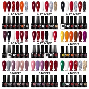 UR SUGAR 6 Flaschen/Set 7.5ml Gellack Soak Off Nail Art Gel UV Nagellack Polish